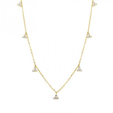 Diamond Station Drop Necklace